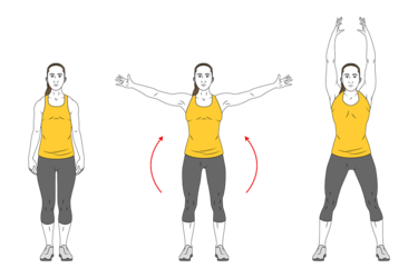 sportoefening: jumping jacks